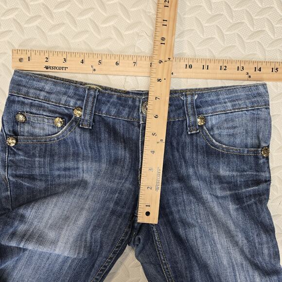 Vintage Y2K Roberto Cavalli Just Cavalli Jeans Women 27 Rhinestones Embroidered - Picture 10 of 14